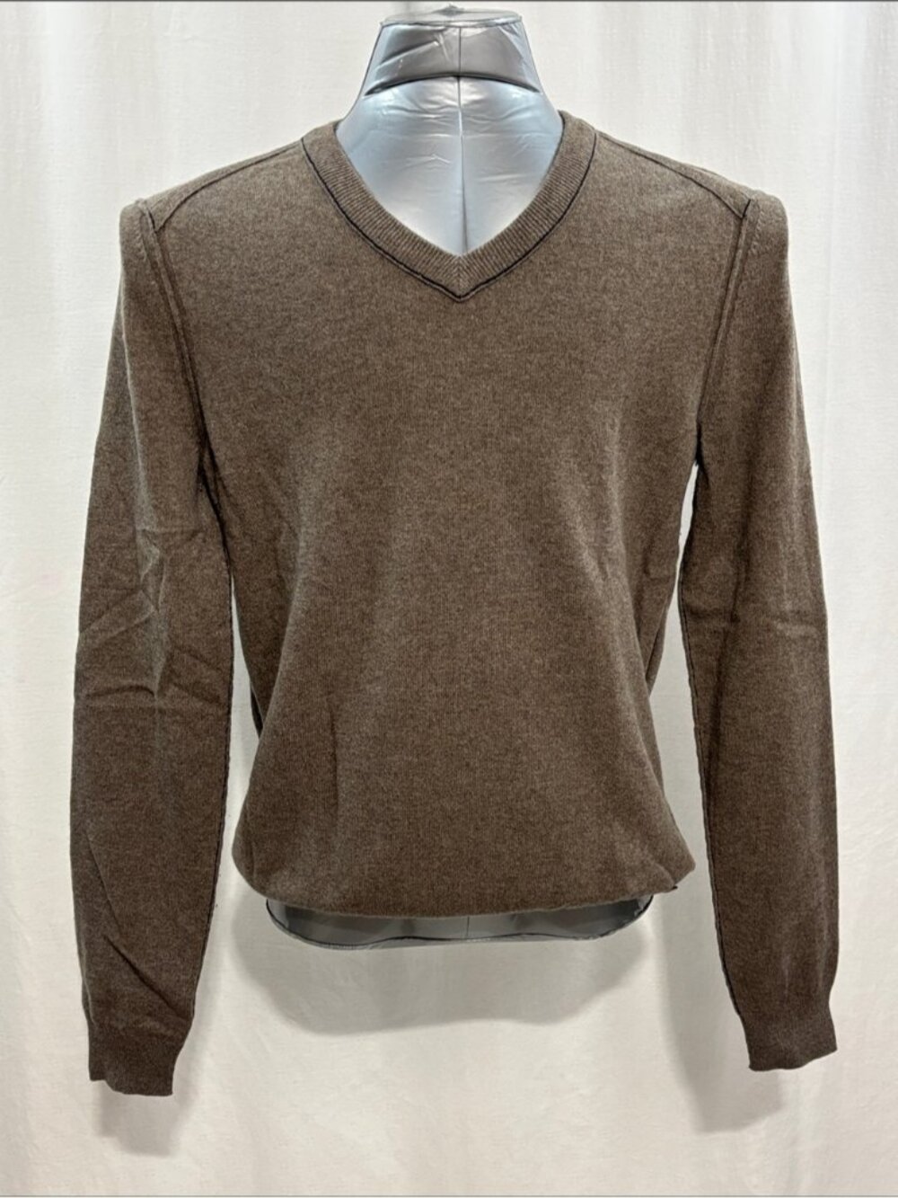 Hugo Boss Men's V-Neck Sweater Brown Office work business party trendy warm 246
